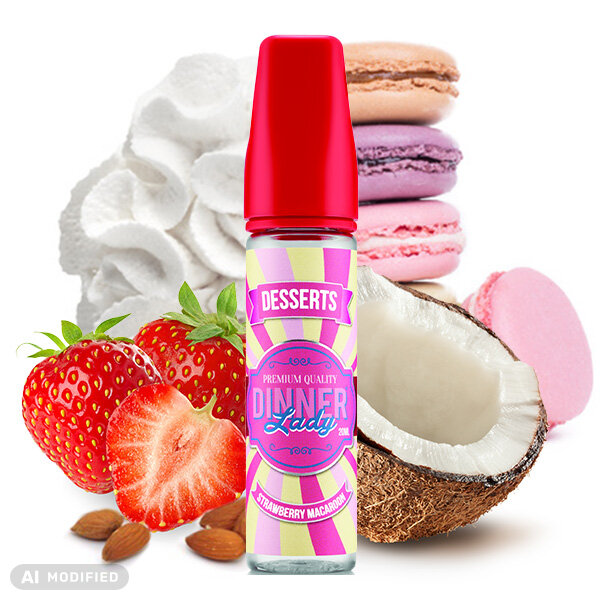 Dinner Lady - Dessert - Strawberry Macaroon 14ml Longfill Aroma