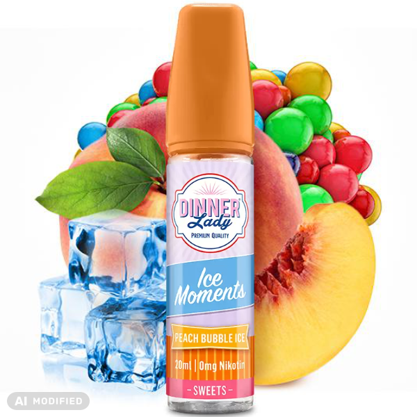 Dinner Lady - Ice Moments - Peach Bubble Ice - 20ml Longfill Aroma