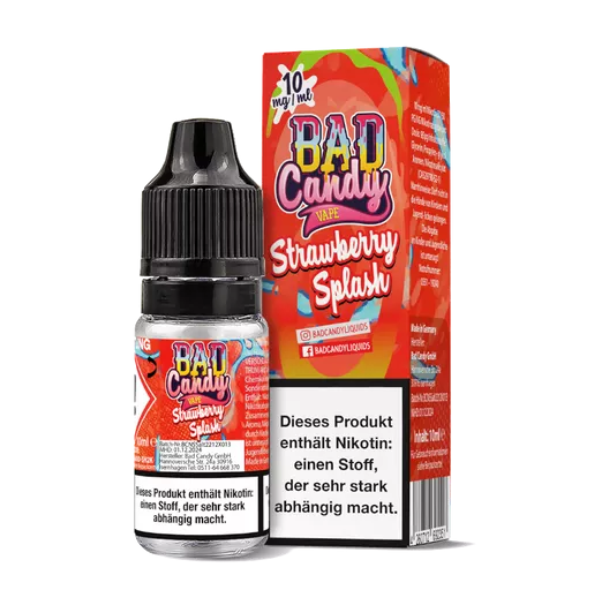 Bad Candy Liquids - Strawberry Splash - 10 ml Nikotinsalz Liquid