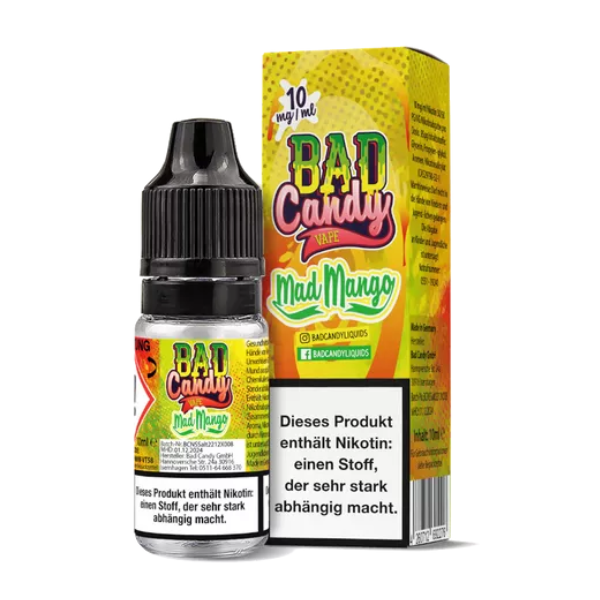 Bad Candy Liquids - Mad Mango - 10 ml Nikotinsalz Liquid 10mg