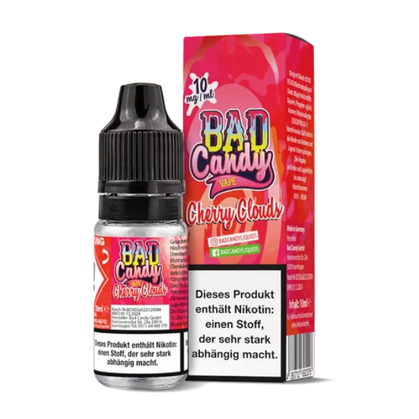 Bad Candy Liquids - Cherry Clouds - 10 ml Nikotinsalz Liquid 10mg