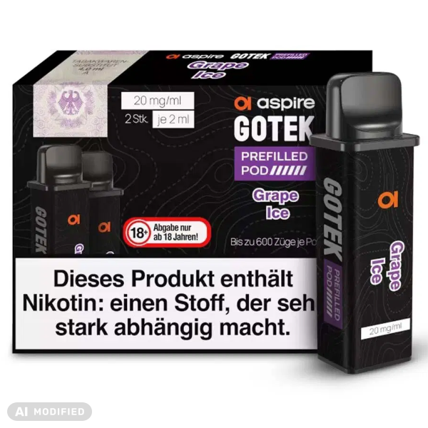 Aspire GoTek Pod (2 St&uuml;ck pro Packung) Grape Ice