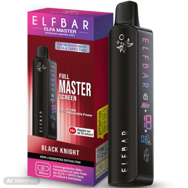 Elfbar Elfa Master Akku | 850 mAh Black Knight (schwarz)