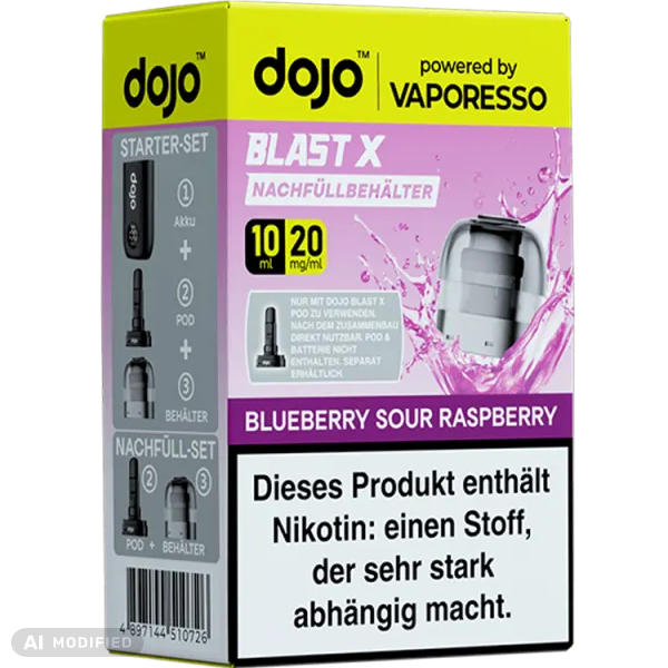 Dojo Blast X Pod Blueberry Sour Raspberry  20mg Nikotinsalz 10ml